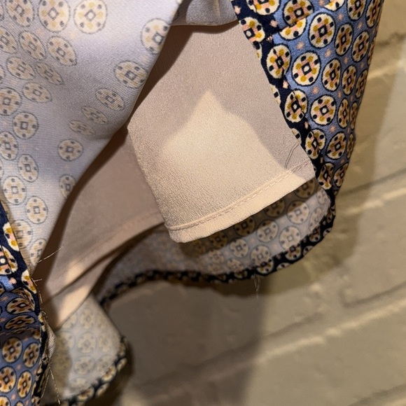 Lavender Brown Floral Shorts ruffled lined small drawstring - Picture 3 of 6